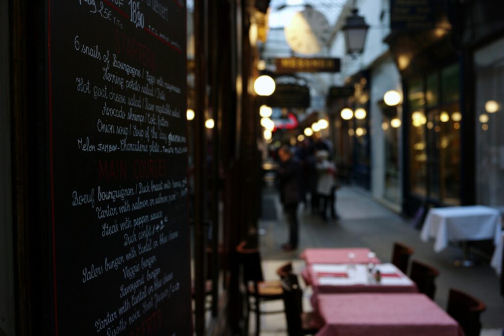 menu restaurant horeca bruxelles